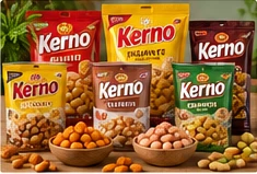 Illustrative Kerno packaged snack assortment